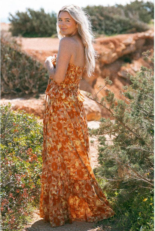 Bolina Island maxi jurk oranje - Foto 3