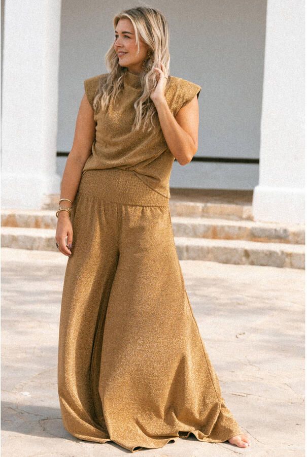 Bolina Island x Florine Hofstee glitter top beige - Foto 3
