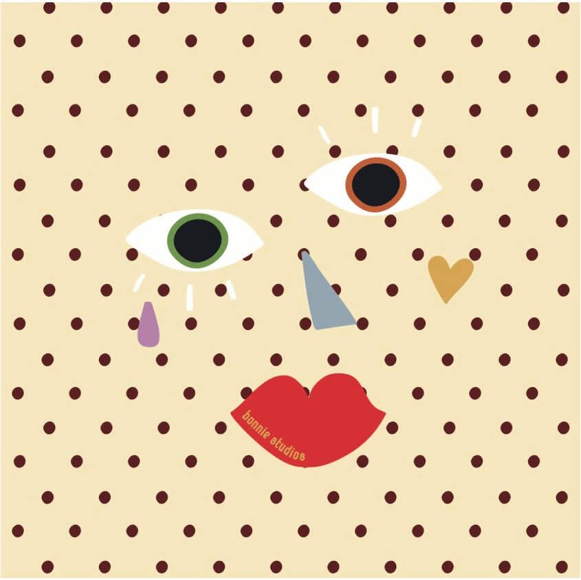 Bonnie Studios bandana Polka Dot lichtgeel