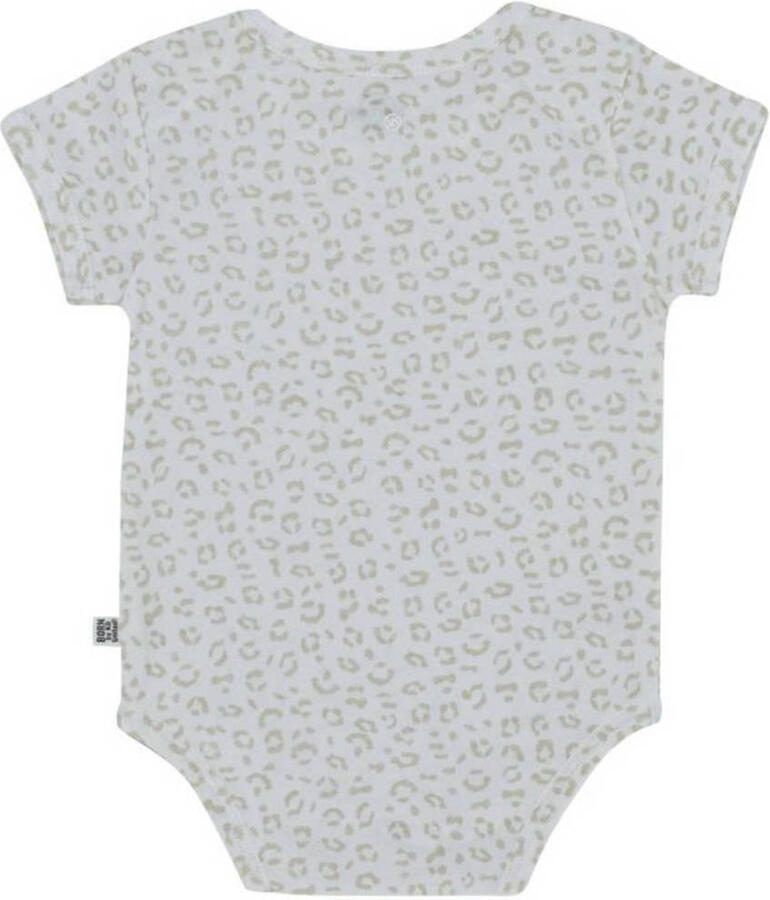 Born by Kiddo United romper wit camel Katoen Ronde hals 50