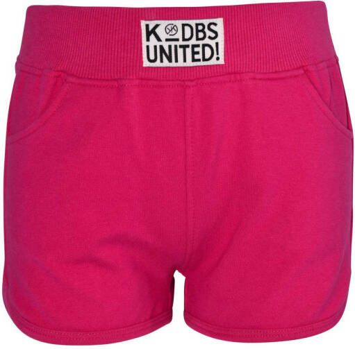 Born by Kiddo United regular fit short Gea met tekst fuchsia Korte broek Roze Meisjes Sweat 74