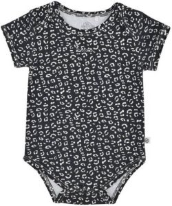 Born by Kiddo United romper antraciet wit