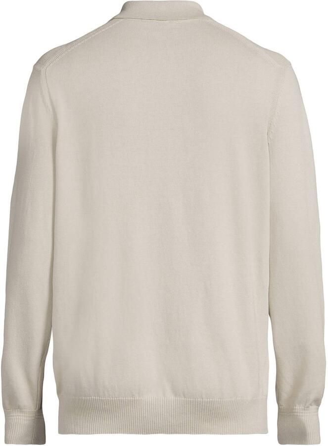 BOSS Asac_PL katoenen regular fit gebreide trui light beige