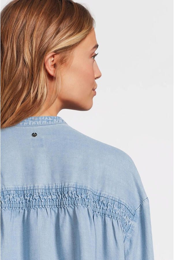 Boss Orange Regular fit jeansblouse met opstaande kraag model 'Bizzan' - Foto 2