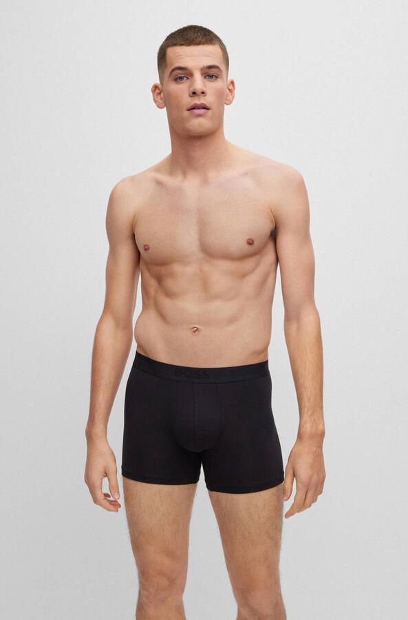 BOSS Boxershort BoxerBr 2P UltraSoft met tonale logo-elastisch tailleband (2 stuks Set van 2)
