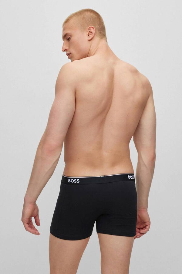 BOSS Lange boxershort BRIEF 3 PACK met in kleur bijpassende weefband (3 stuks) - Foto 2