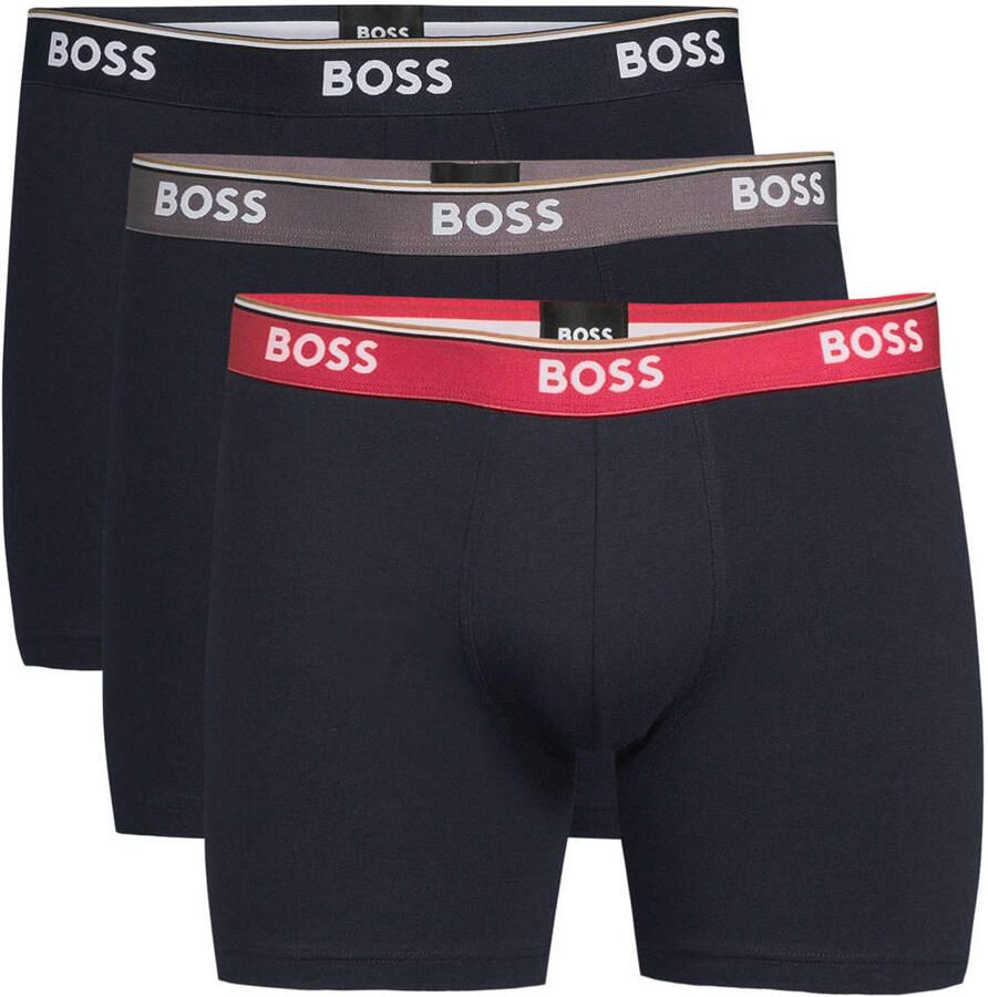 Boss Slim fit boxershorts van katoenmix in set van 3 model 'POWER'