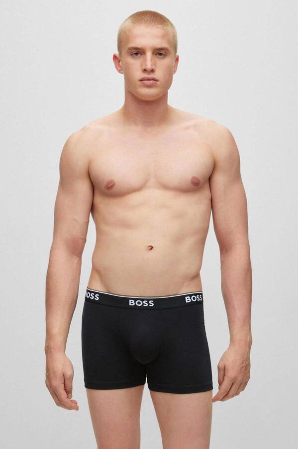 BOSS Lange boxershort BRIEF 3 PACK met in kleur bijpassende weefband (3 stuks) - Foto 2