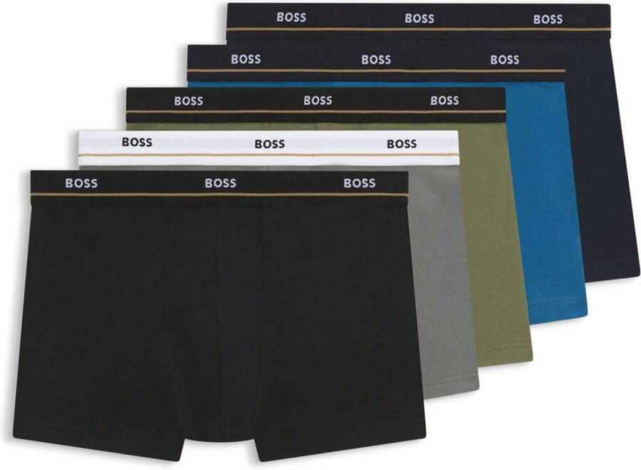 Boss slim fit trunks van katoenmix in set van 5 model '5P ESSENTIAL'