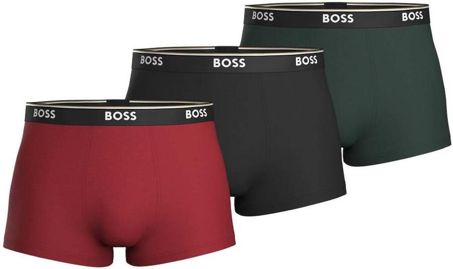Boss Trunks van katoenmix in een set van 3 model 'Power'