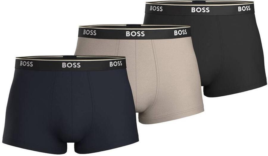 Boss Trunks van katoenmix in een set van 3 model 'Power'