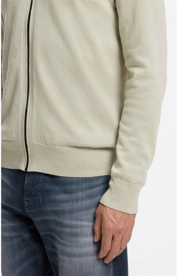 BOSS gebreid vest met kasjmier lichtbeige