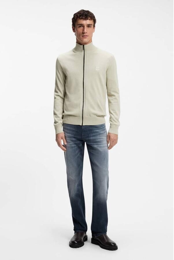 BOSS gebreid vest met kasjmier lichtbeige - Foto 2