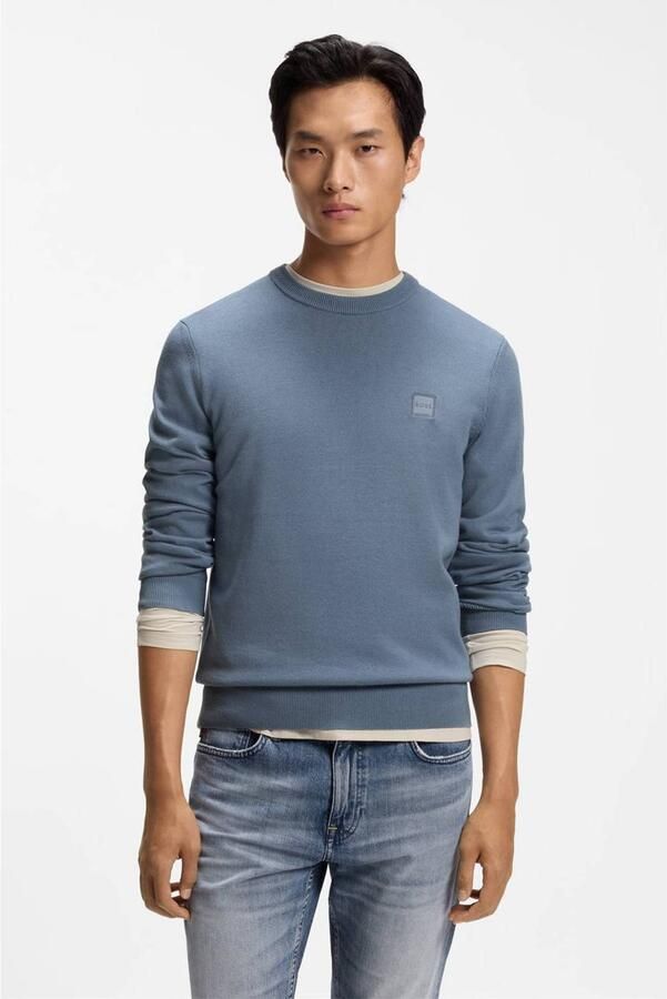 BOSS gebreide trui medium blue