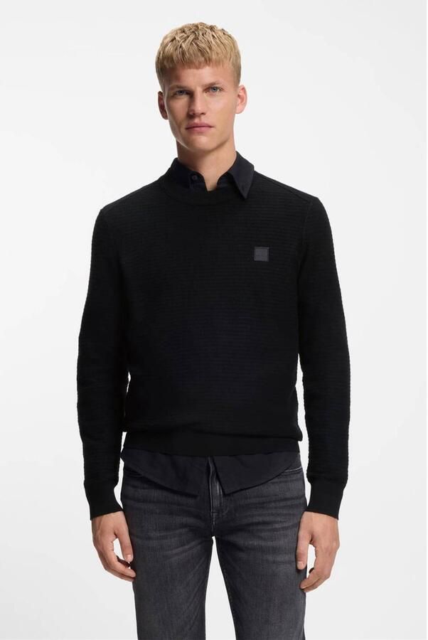 Hugo Boss Mannen Gebreide Kleding Collectie voor Herfst Winter Black Heren