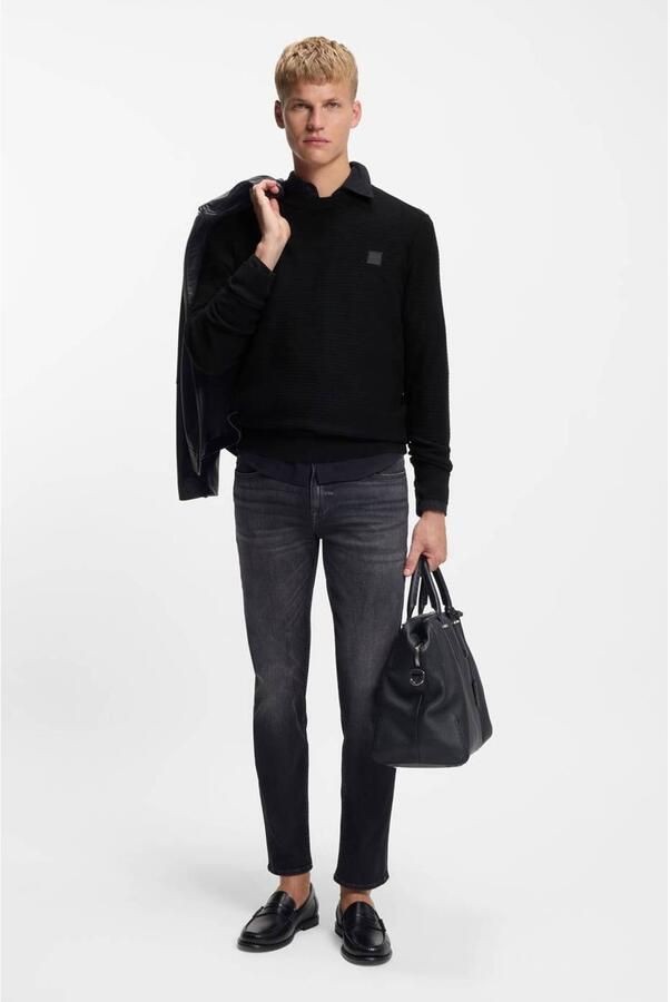 Hugo Boss Mannen Gebreide Kleding Collectie voor Herfst Winter Black Heren - Foto 2