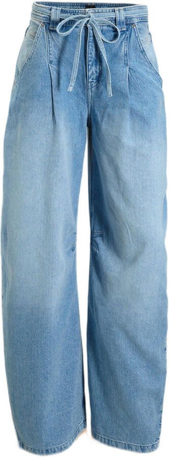 BOSS high waist wide leg jeans light blue denim - Foto 3