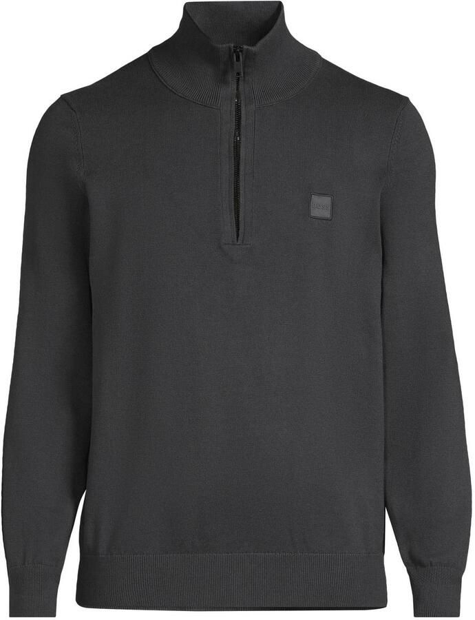 Boss Sweater Kanobix Half Zip Trui Donkerblauw