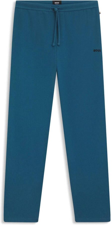 BOSS loungebroek met wafelstructuur blauw - Foto 2