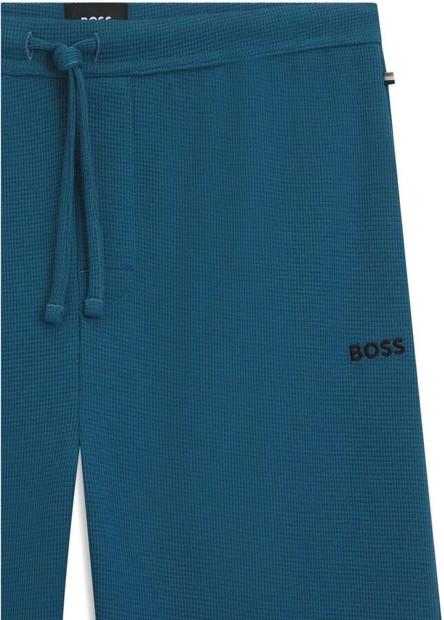 BOSS loungebroek met wafelstructuur blauw - Foto 1
