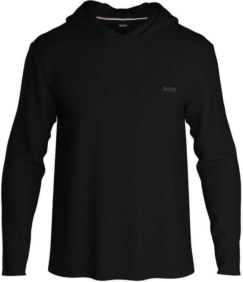 Boss relaxed fit sweatshirt van katoenmix model 'Waffle LS'