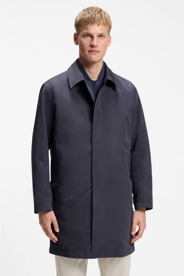 BOSS mantel donkerblauw