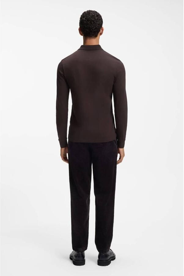BOSS Passerby slim fit polo met logo dark brown - Foto 2