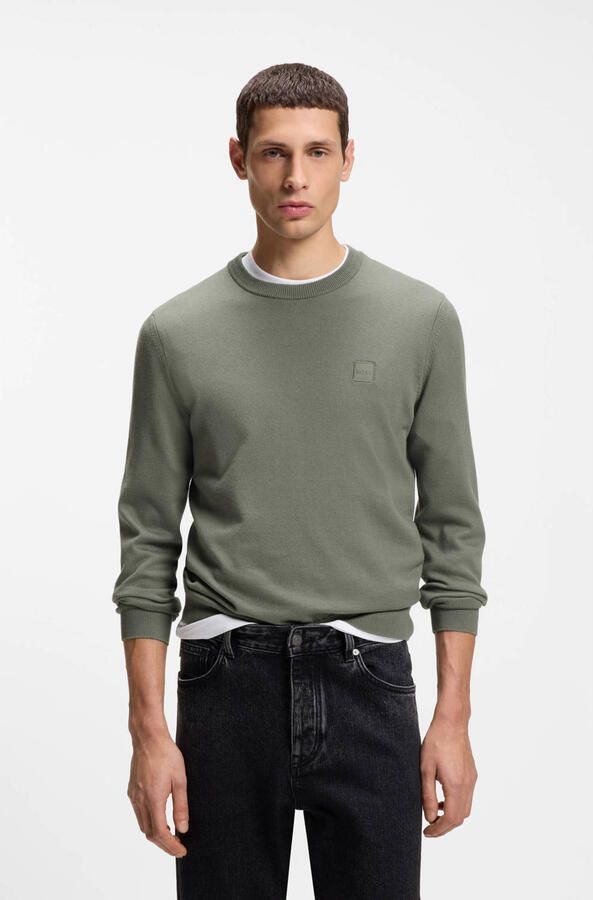 Boss Orange Regular fit gebreide pullover van een mix van katoen en kasjmier model 'KANOVANO_S' - Foto 5