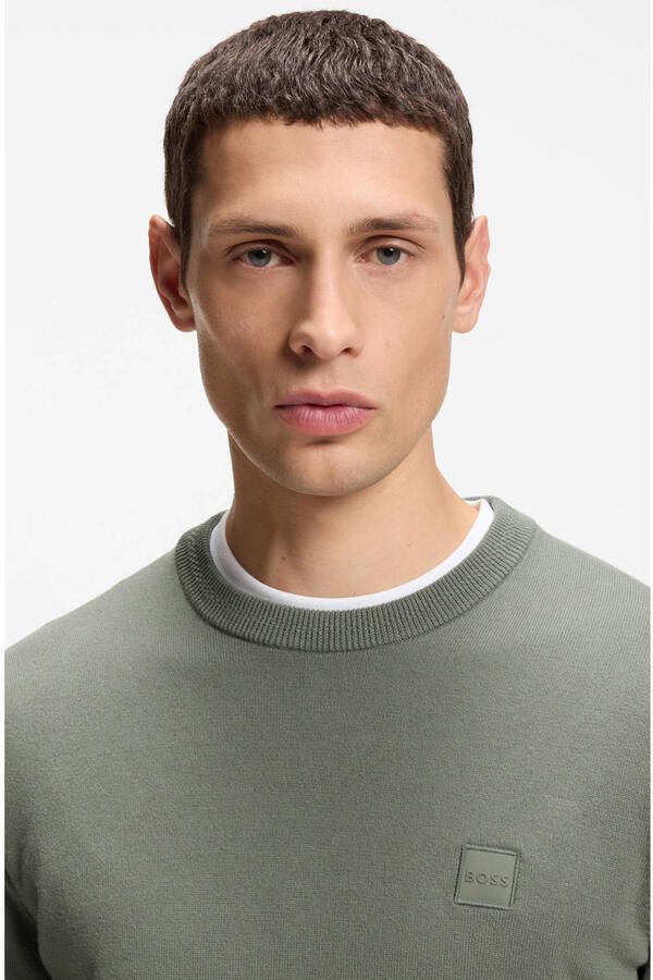 Boss Orange Regular fit gebreide pullover van een mix van katoen en kasjmier model 'KANOVANO_S' - Foto 7