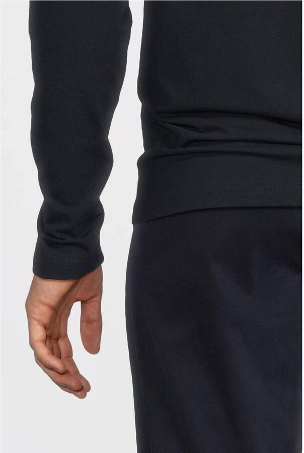 Hugo Boss Maglia regular fit in cotone elasticizzato con logo a contrasto uomo Boss Tchark 50473286 Dark Blue Blauw Heren