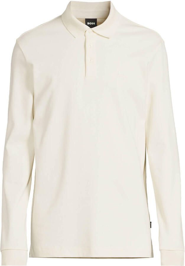 BOSS regular fit polo met logo wit - Foto 2