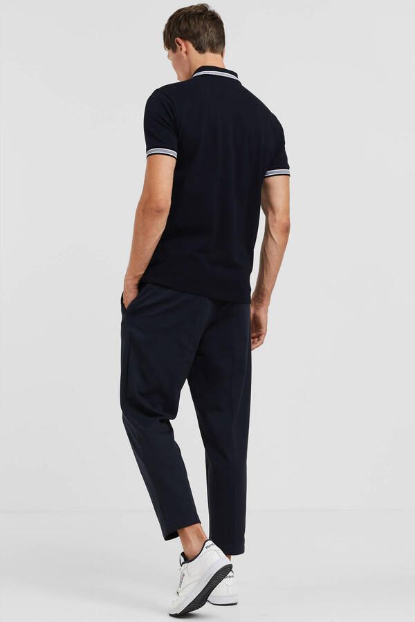 Hugo Boss Heren Polo met Details en Contrast Logo Model 50469055 Paddy Donkerblauwe Kleur Blue Heren - Foto 3