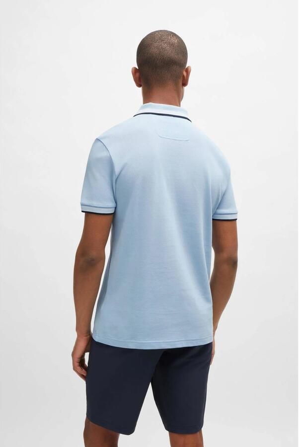 BOSS Green Regular fit poloshirt met labelstitching model 'Paddy' - Foto 3