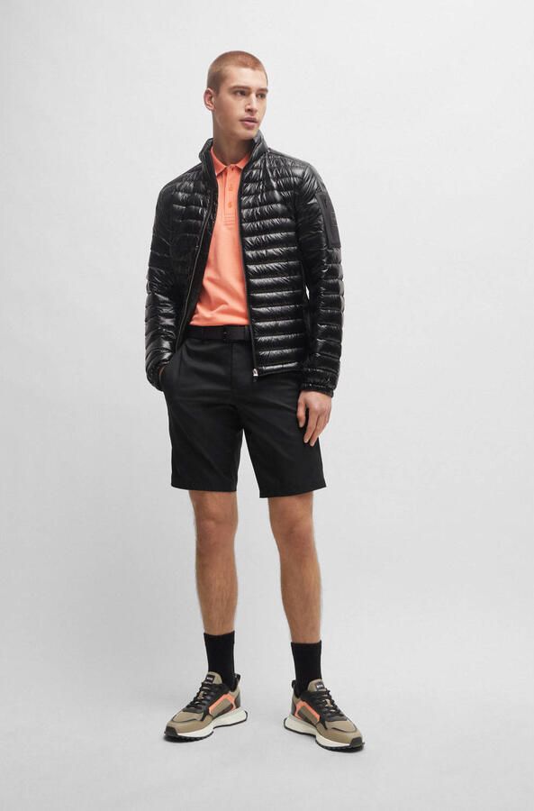 BOSS Green Regular fit poloshirt met labelstitching model 'PADDY'