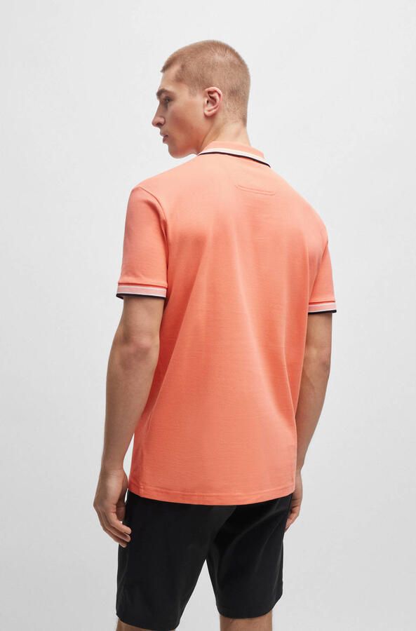BOSS Green Regular fit poloshirt met labelstitching model 'PADDY' - Foto 2