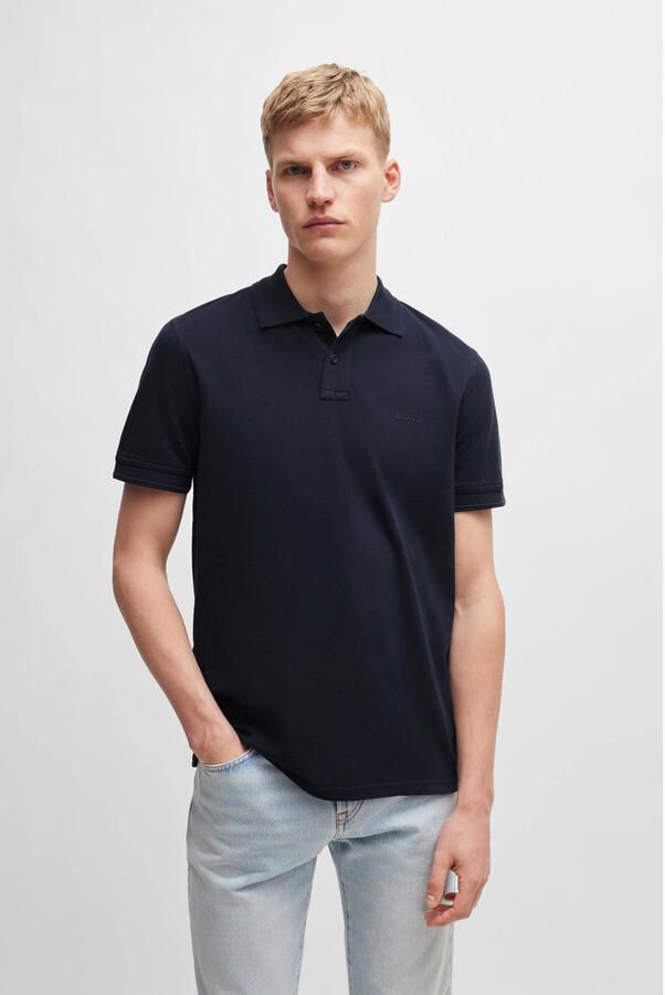 Boss Orange Slim fit poloshirt met korte knoopsluiting model 'Prime' - Foto 2
