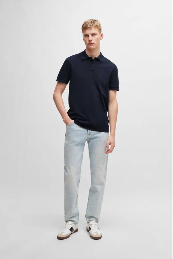Boss Orange Slim fit poloshirt met korte knoopsluiting model 'Prime' - Foto 3