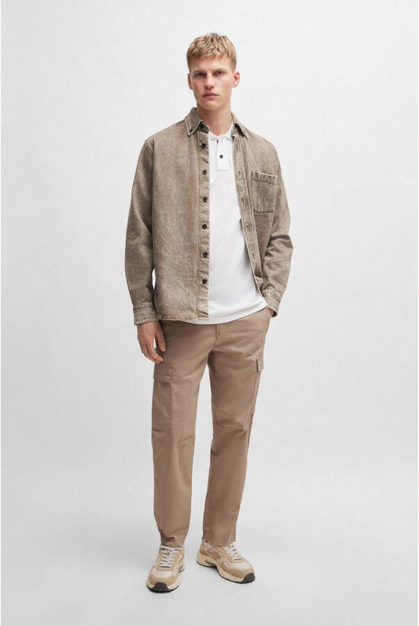 Boss Orange Slim fit poloshirt met korte knoopsluiting model 'Prime' - Foto 3