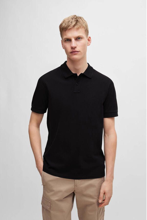 Boss Orange Slim fit poloshirt met korte knoopsluiting model 'Prime'