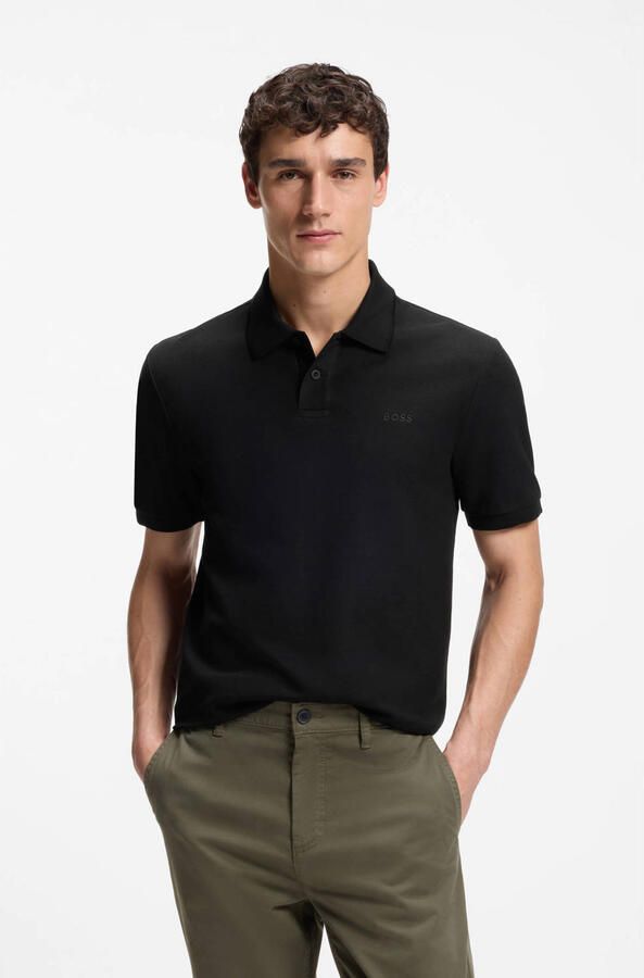 BOSS regular fit polo zwart