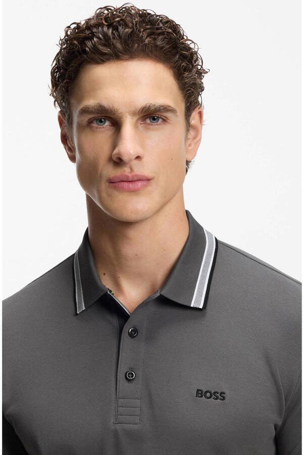Boss T-shirt Paddy Piqué Polo Shirt Dark Grey - Foto 3