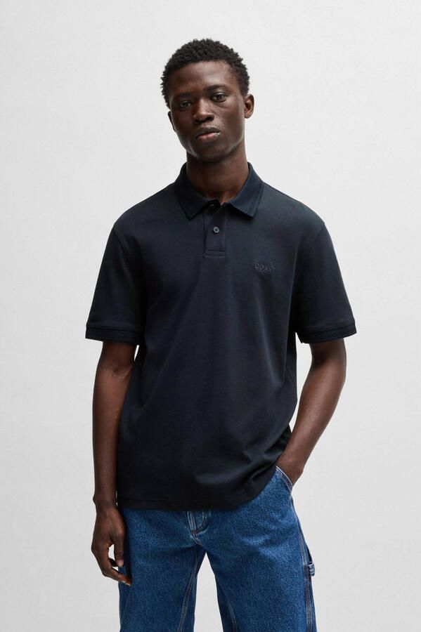 Boss Orange Regular fit poloshirt met labelstitching model 'Interlock' - Foto 7
