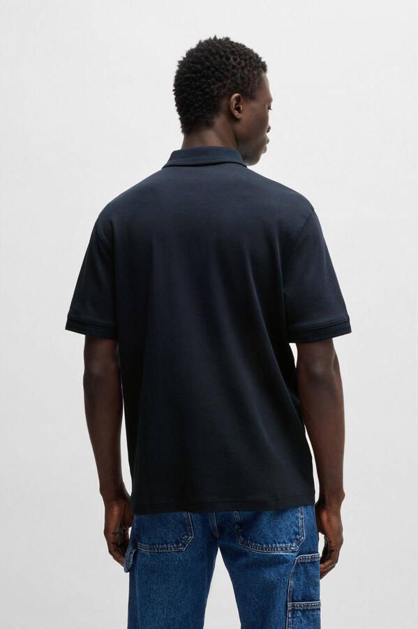Boss Orange Regular fit poloshirt met labelstitching model 'Interlock' - Foto 5