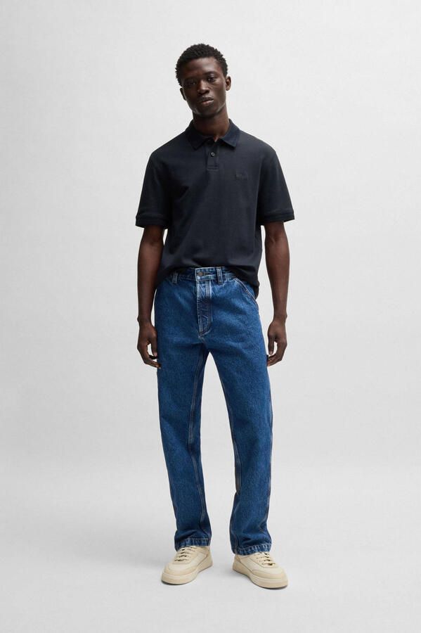 Boss Orange Regular fit poloshirt met labelstitching model 'Interlock' - Foto 6