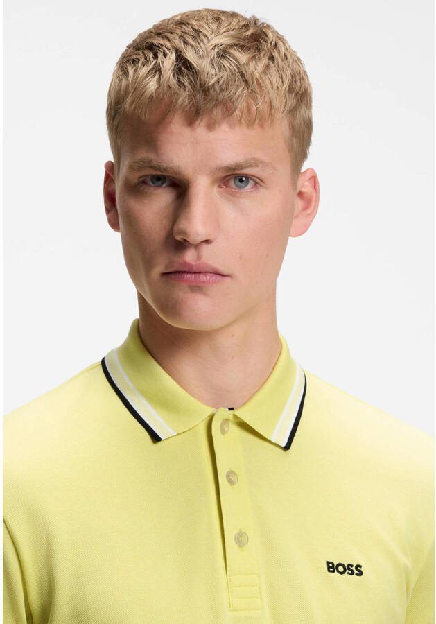 BOSS regular polo geel - Foto 2