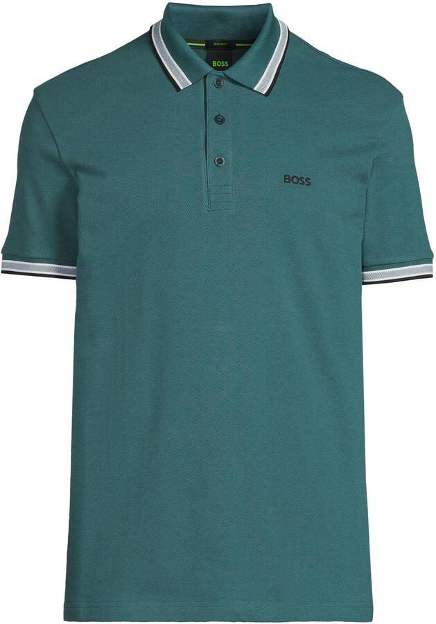 BOSS regular polo groen