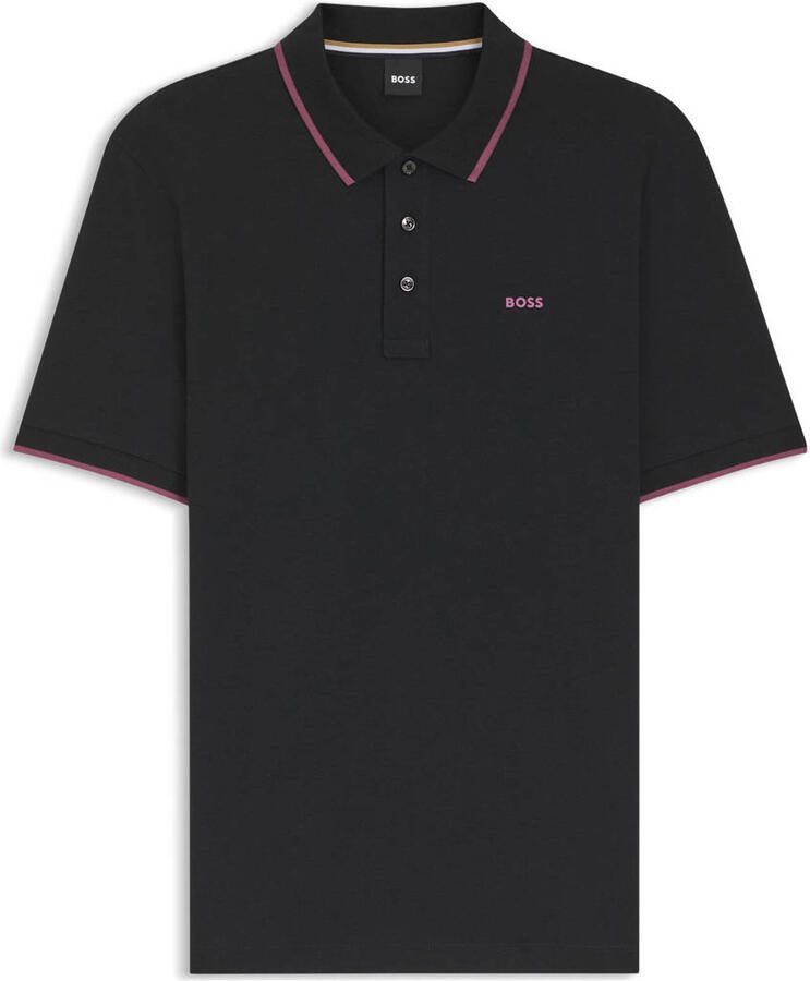 Boss Poloshirt met labelprint model 'Parlay'