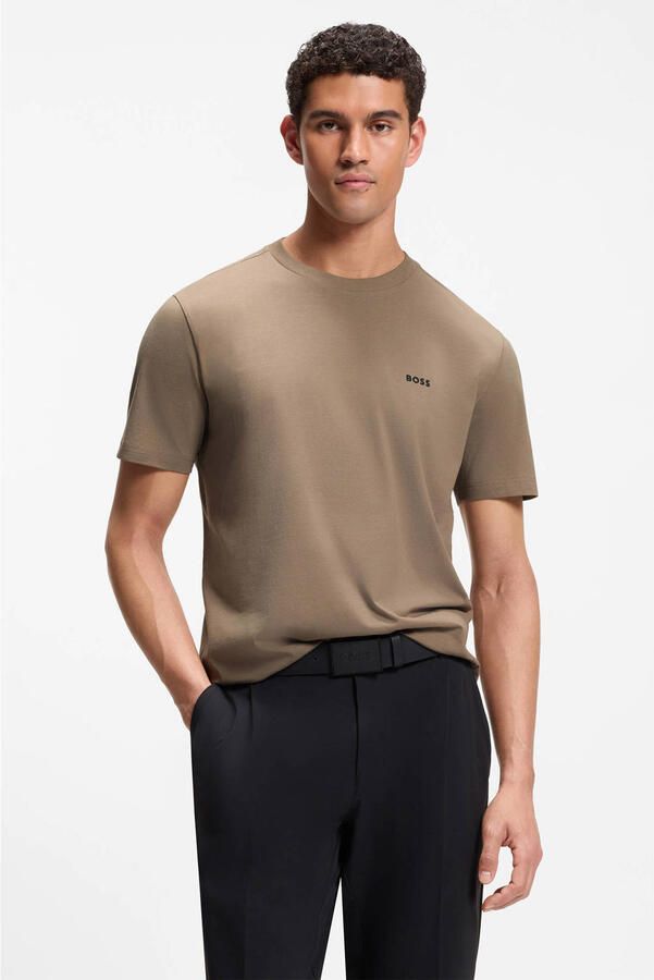 BOSS Green Regular fit T-shirt van katoenmix model 'TEE'