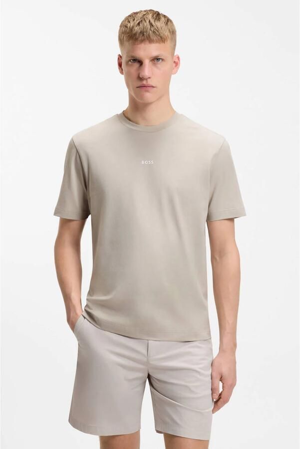 Boss Orange regular fit T-shirt van katoenmix model 'TCHUP' - Foto 5