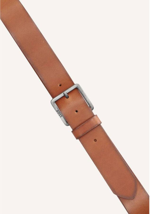 Boss Bruine Leren Riem met Metalen Gesp Brown Heren - Foto 2